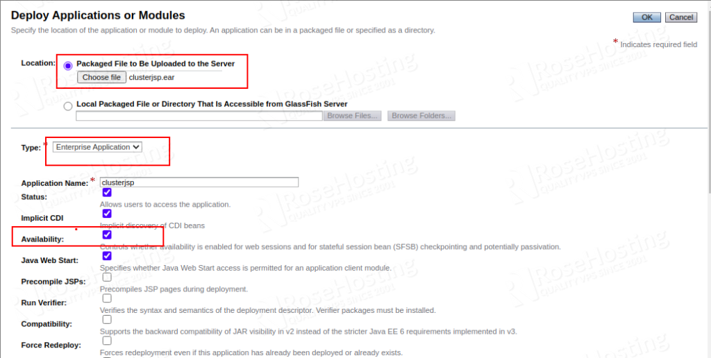 configuring glassfish cluster using automatic load balancing