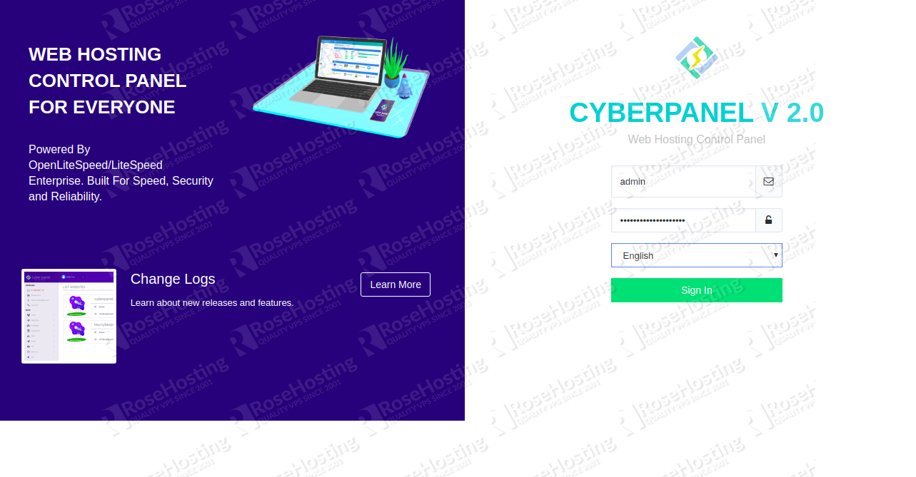 CyberPanel Login