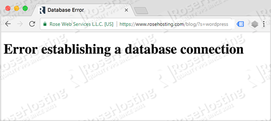 Error establishing a database connection