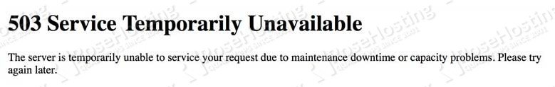 Fix 503 Service Unavailable Error in WordPress
