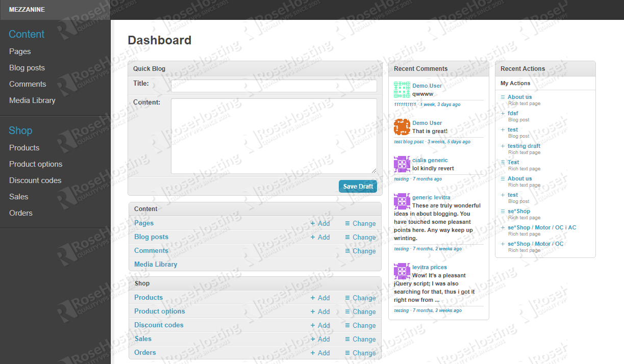 how to install mezzanine cms on centos 7