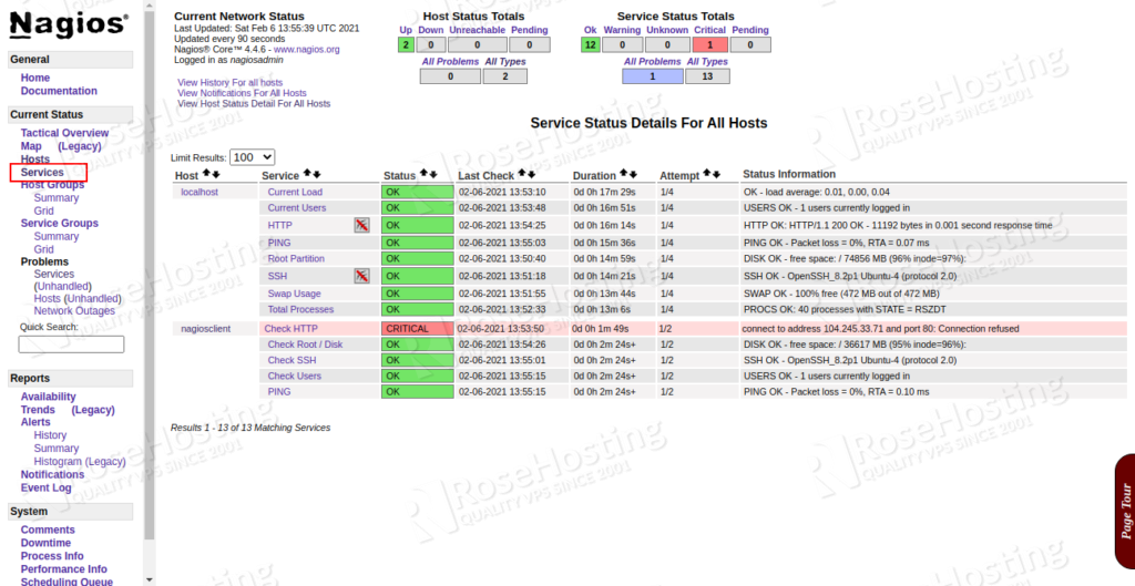 installing nagios 4 for server monitoring on ubuntu 20.04