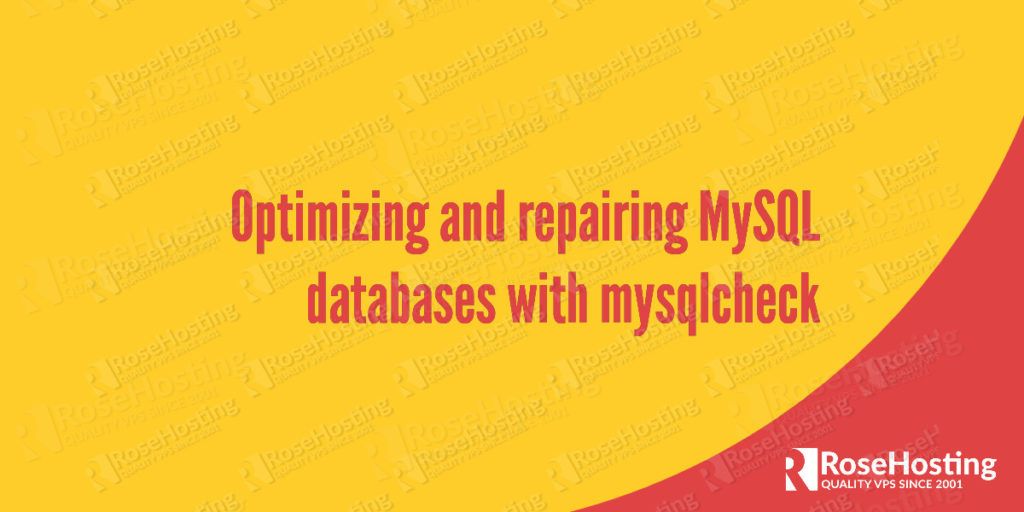 optimize repairing mysql databases with mysqlcheck