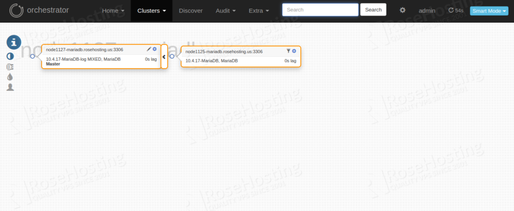 orchestrator panel settings for mariadb mysql auto сlustering with load balancing and replication