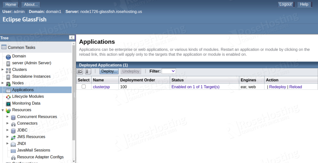 set up glassfish cluster using automatic load balancing