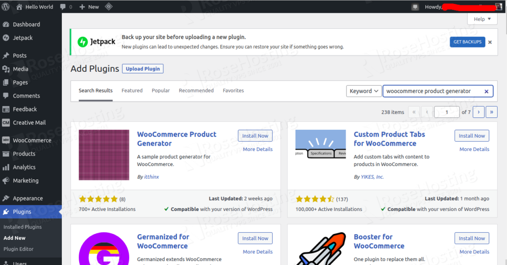 set up woocommerce on cloud paas