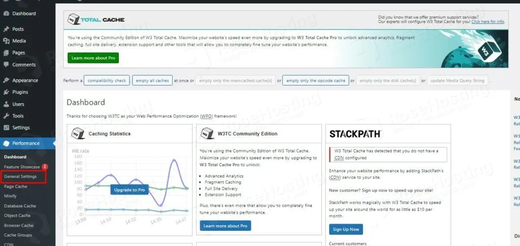 w3 total cache plugin with redis on wordpress