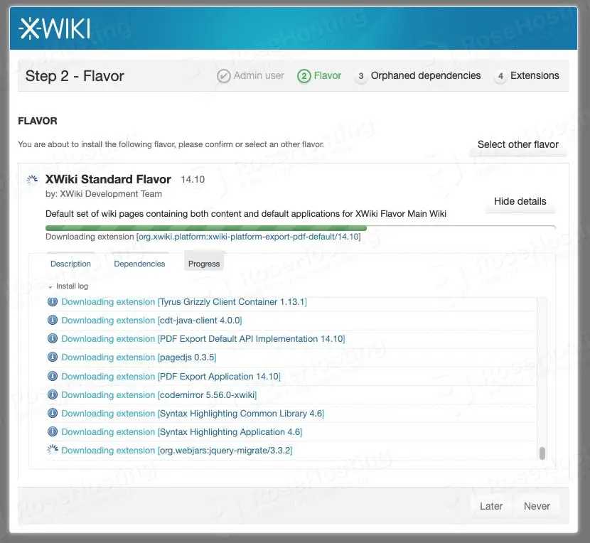 xwiki install extensions